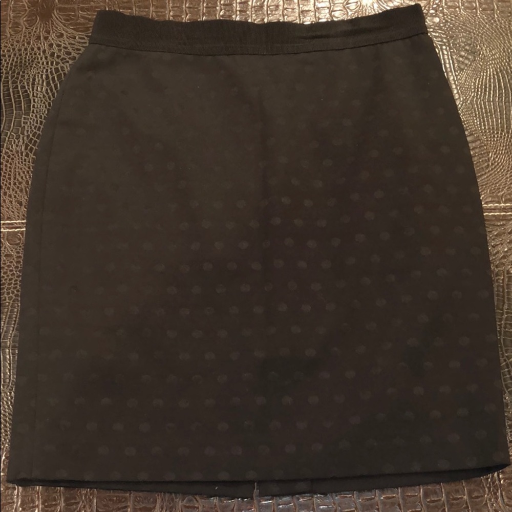 Black Swiss Dot Mini Skirt